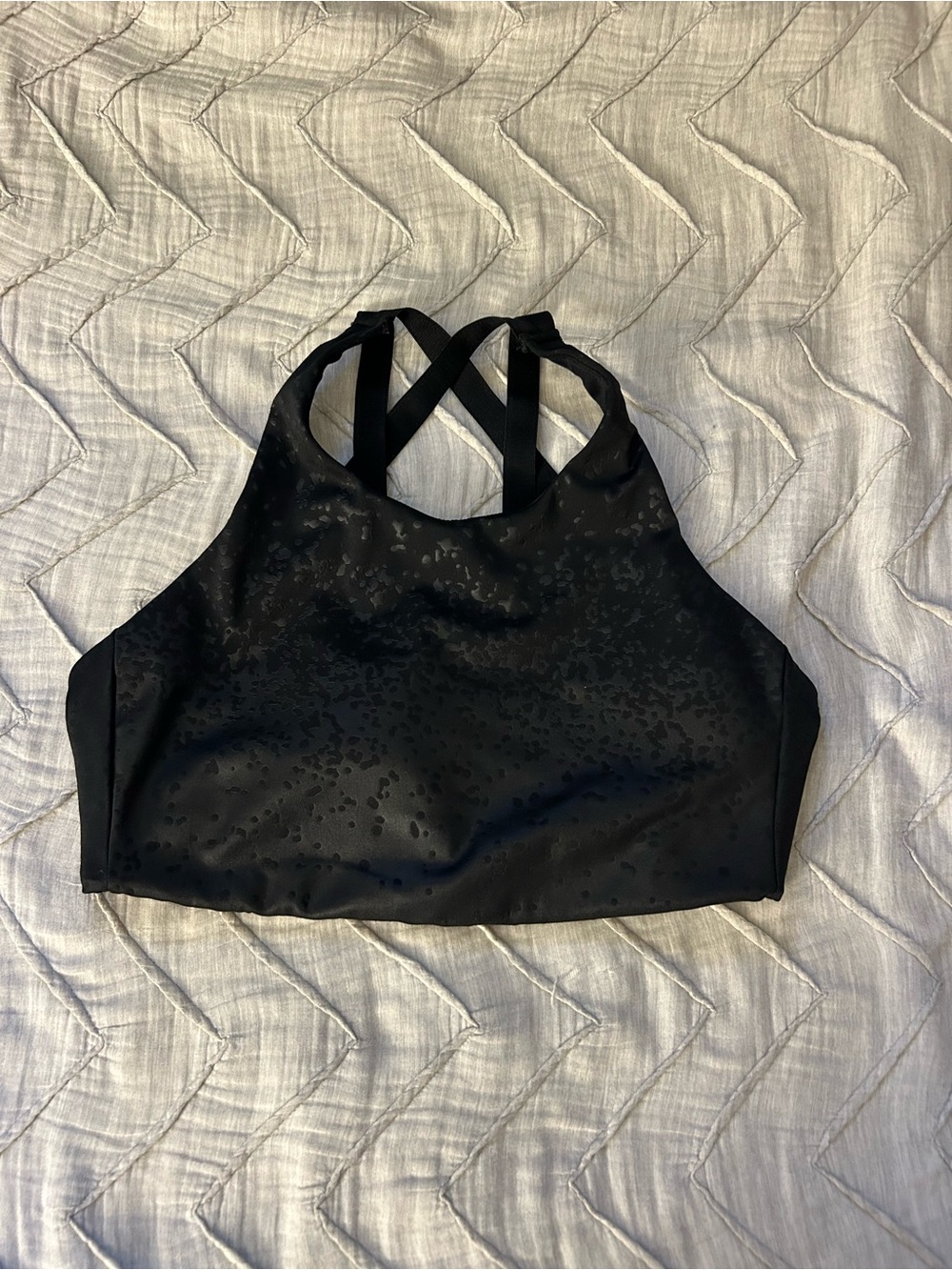 Black High-Neck Sports Bra